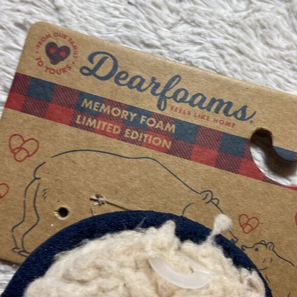 NWT Dearfoams  memory foam, Papa bear slippers size small 7-8 - Picture 4 of 6